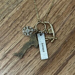Italy Gold and Silver Charm Necklace
